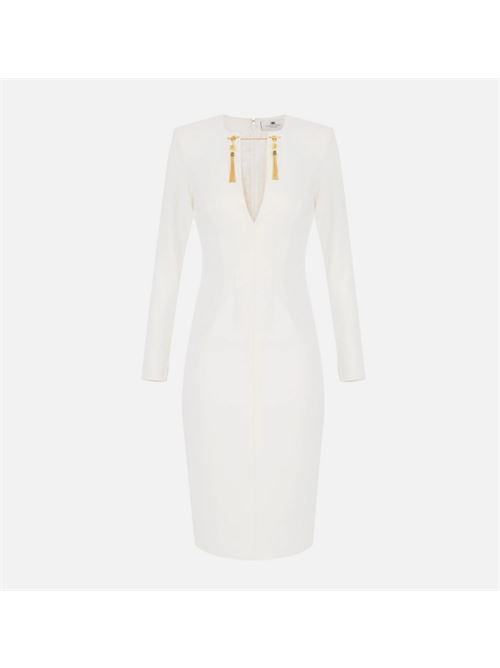 ABITO CON CATENA GIOIELLO ELISABETTA FRANCHI | AB80557E2360 AVORIO